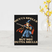 Carte Outta Spells But Not Outta Shells Wizard Fantasy M (Fleur jaune)