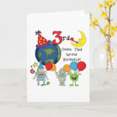 Carte Outta This World 3rd Birthday T-shirts et cadeaux (Fleur jaune)