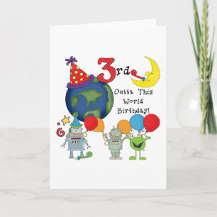 Carte Outta This World 3rd Birthday T-shirts et cadeaux