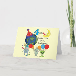 Carte Outta This World 4th Birthday Tshirts et cadeaux