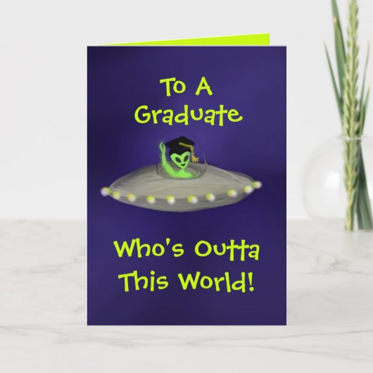 Carte Outta This World Graduate card (Devant)