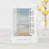 Carte ouverture de fenêtre et de l'étoile de mer (Fleur jaune)