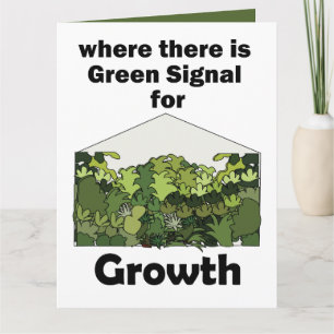 Carte Ouverture de jardin de serre verte Signal vert pou