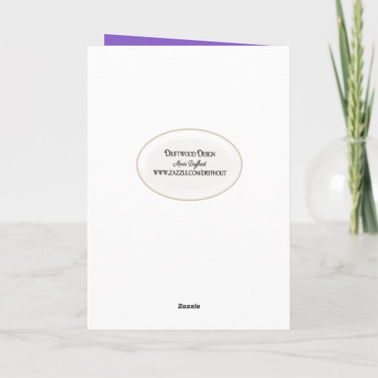 Carte ouverture fenêtre violet océan soleil (Dos)