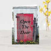 Carte Ouvrez La Porte De Mon Coeur (Fleur jaune)