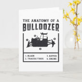 Carte Ouvrier De Construction L'Anatomie D'Un Bulldozer (Fleur jaune)