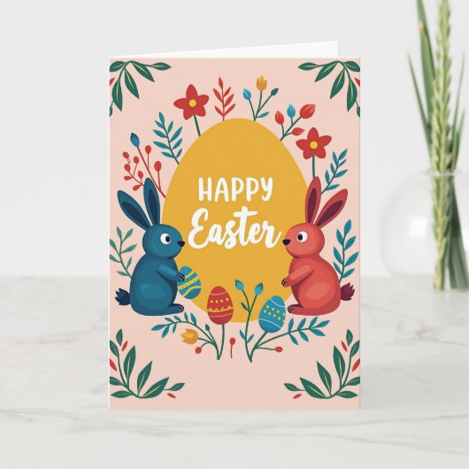 Carte Oval Animal Celebration Card (Devant)
