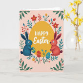 Carte Oval Animal Celebration Card (Fleur jaune)
