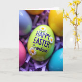 Carte Oval Easter Message Card (Fleur jaune)