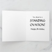 Carte Ovation debout d'ours gris GRANDE (Intérieur)