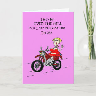CARTE OVER THE HILL HOT MAMA BIKER CARD