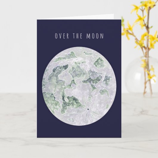 CARTE OVER THE MOON (Fleur jaune)
