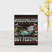 Carte Overstimulated But Festive Ossum Christmas Ugly Sw (Fleur jaune)