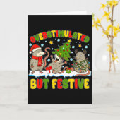 Carte Overstimulated But Festive Ossum Ugly Sweater Chri (Fleur jaune)