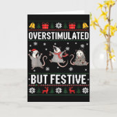 Carte Overstimulated But Festive Ossum Ugly Sweater Chri (Fleur jaune)