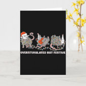 Carte Overstimulated But Festive Ssum Christmas Ugly Xma (Fleur jaune)
