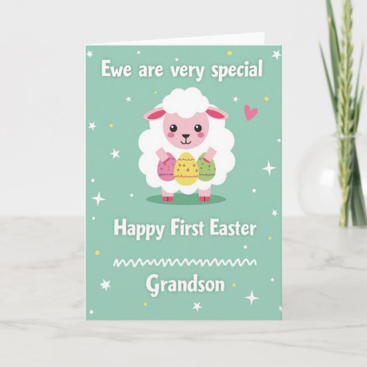 Carte Ovine Star Pattern Holiday Card (Devant)