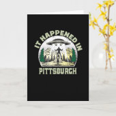 Carte OVNI Alien À pittsburgh City (Fleur jaune)