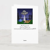 Carte OVNI Alien d'enlèvement extra-terrestre (Dos)