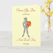 Carte Owain Glyn Dwr, le jour de St David (Fleur jaune)