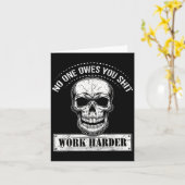 Carte Owes You Work Harder Motivational Funny (Fleur jaune)