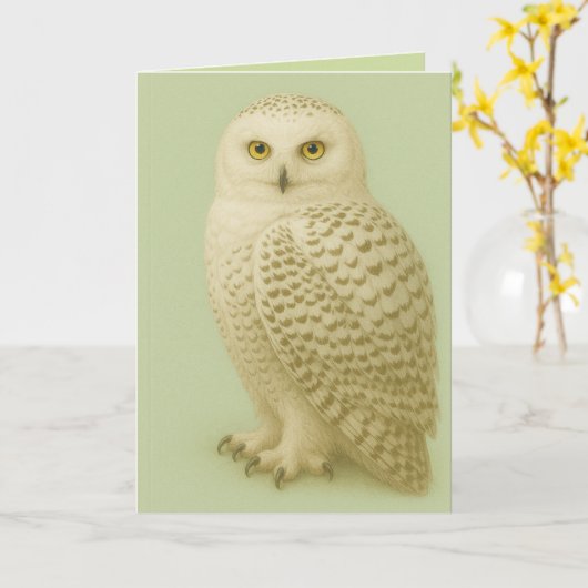 Carte "Owl be missing you" card. (Fleur jaune)