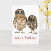 Carte Owl Duo Anniversaire (Fleur jaune)