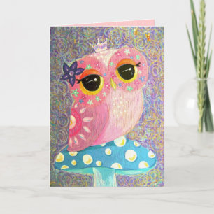Carte Owl Fairy Princess Card