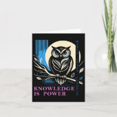 Carte Owl - Knowledge Is Wer - Wisdom Owl Design  (Devant)