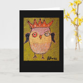 Carte Owl Three (Fleur jaune)
