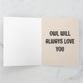 CARTE OWL VOUS AIMERA TOUJOURS -ROMANTIQUE GREETING CARD (Intérieur)