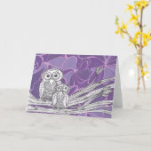 Carte Owls 09 (Fleur jaune)