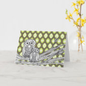 Carte Owls 11 (Fleur jaune)