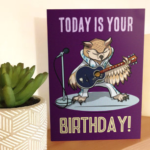 Carte Owways On My Mind Anniversaire Drôle Hibou Cartoon