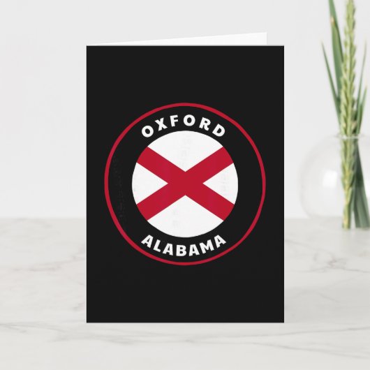 Carte Oxford Alama Al State Flag Dge Vacation (Devant)