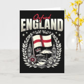 Carte Oxford England Flag Souvenir Oxford Vacation  (Fleur jaune)