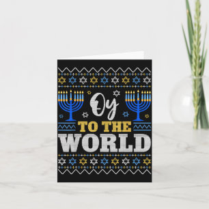 Carte Oy dans le monde Humour de Hanukkah pour les famil