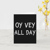 Carte Oy Vey All Day Jewish Yiddish Quote Kosher Gym Ver (Fleur jaune)