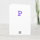 Carte "P" Confettis de Lettres (Dos)