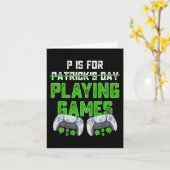 Carte P Est Pour Jouer Jeux Jour de la Saint Patrick Amu (Fleur jaune)