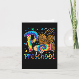 Carte P Est Pour L'Enseignant Préscolaire Leopard Retour