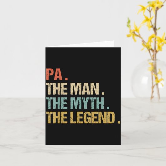 Carte Pa The Man Myth Legend Shirt Funny Father Dad Chri (Fleur jaune)