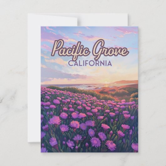 Carte Pacific Grove California Monterey Purple Card (Devant)