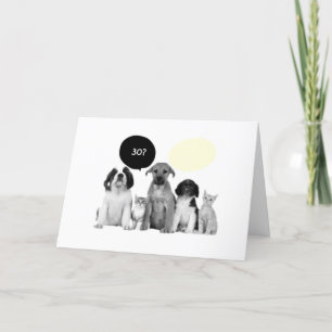 Carte PACK OF CHIENS "30e" COMPLÉMENT D'ANNIVERSAIRE