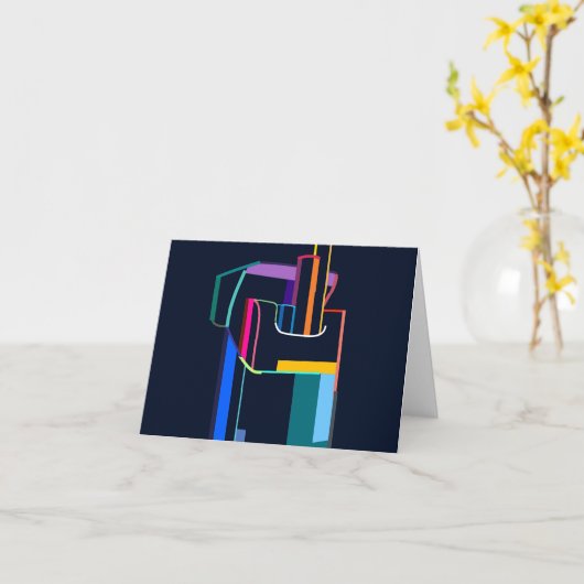 Carte Pack ouvert de cigarettes (Fleur jaune)