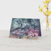 Carte Pack Wolf aquarelle (Fleur jaune)