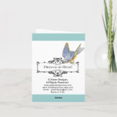 Carte Pacock & Gold Filigree (Dos)