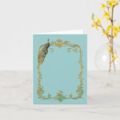Carte Pacock & Gold Filigree (Fleur jaune)