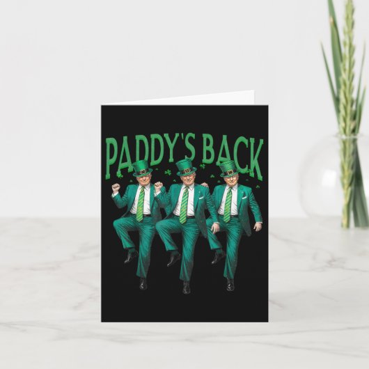 Carte Paddle Dancing Trump Jour de la Saint Patrick Iris (Devant)