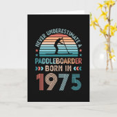 Carte Paddlebarding né 1975 50e anniversaire Cadeau Sup (Fleur jaune)